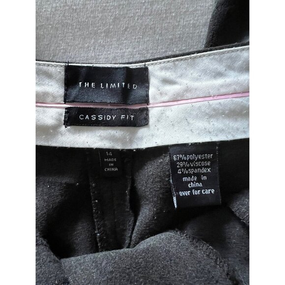 The Limited Cassidy Fit Womens Trousers Size 14 Black Polyester/Viscose/Spandex - Picture 2 of 6